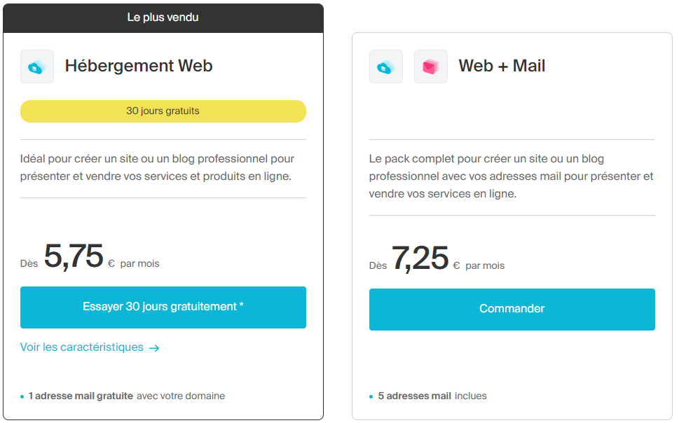 Alternatives à HostGator: plans d'hébergement web d"Infomaniak