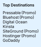 La liste des principaux hébergeurs web vers lesquels auraient migré les clients de WP Engine.
