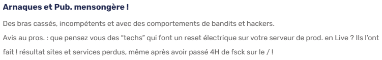 Un avis sur Ikoula dénonçant l'attitude et les prtaiques de l'entreprise