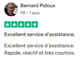 Avis laissé sur le site Trustpilot par un client de Gandi