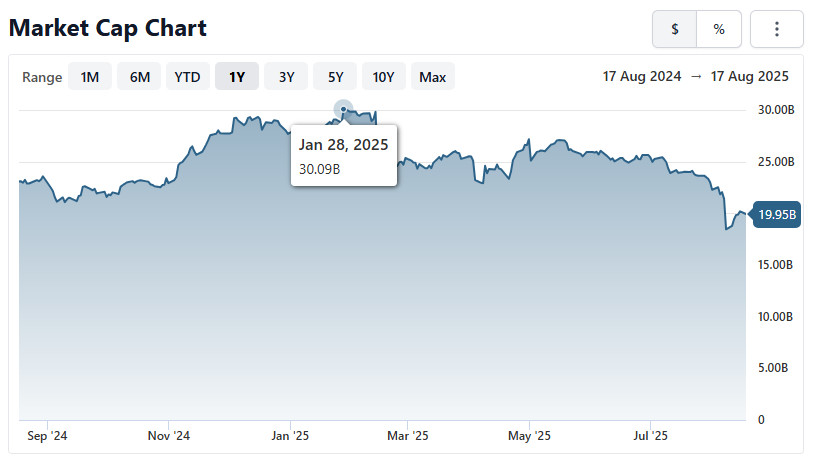 Godaddy Perd 10 milliards de valeur en 6 mois
